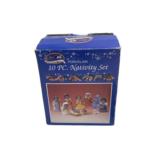 Nativity Christmas Avenue Porcelain 6 Not Complete - Picture 2 of 12